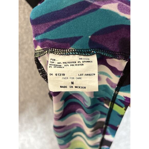 AB Studio‎ Top Womens Size Medium Camouflage Sleeveless Drawstring Peplum Hem - Picture 4 of 6